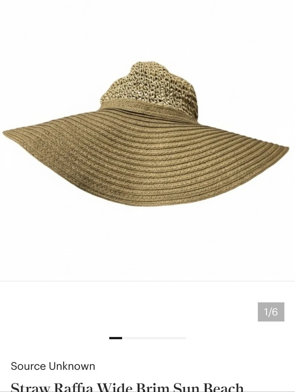 Straw Raffia Wide Brim Sun Resortwear  Beach Foldable Packable Travel Hat